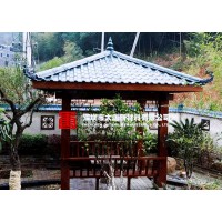 仿古樹脂瓦搭建四角亭、六角亭應用效果更好
